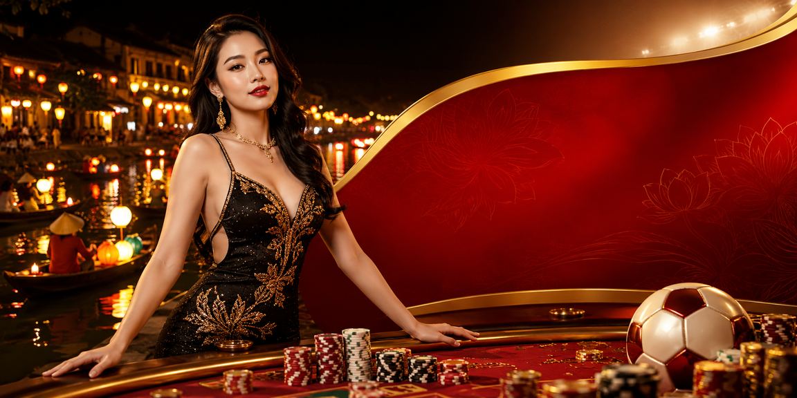 Người phụ nữ Việt Nam tươi cười khi nhận cashback từ nền tảng giải trí trực tuyến tại Hội An