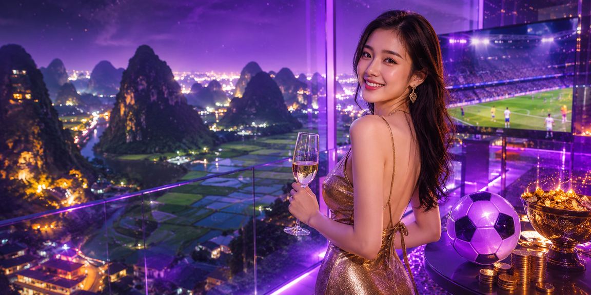 Cá cược bóng đá trực tuyến với giao diện neon tại Ninh Bình